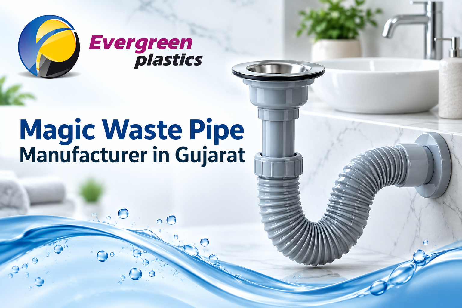 Magic Waste Pipe Manufacturer in Gujarat - Durable Magic Waste Pipes by Evergreen Plastic