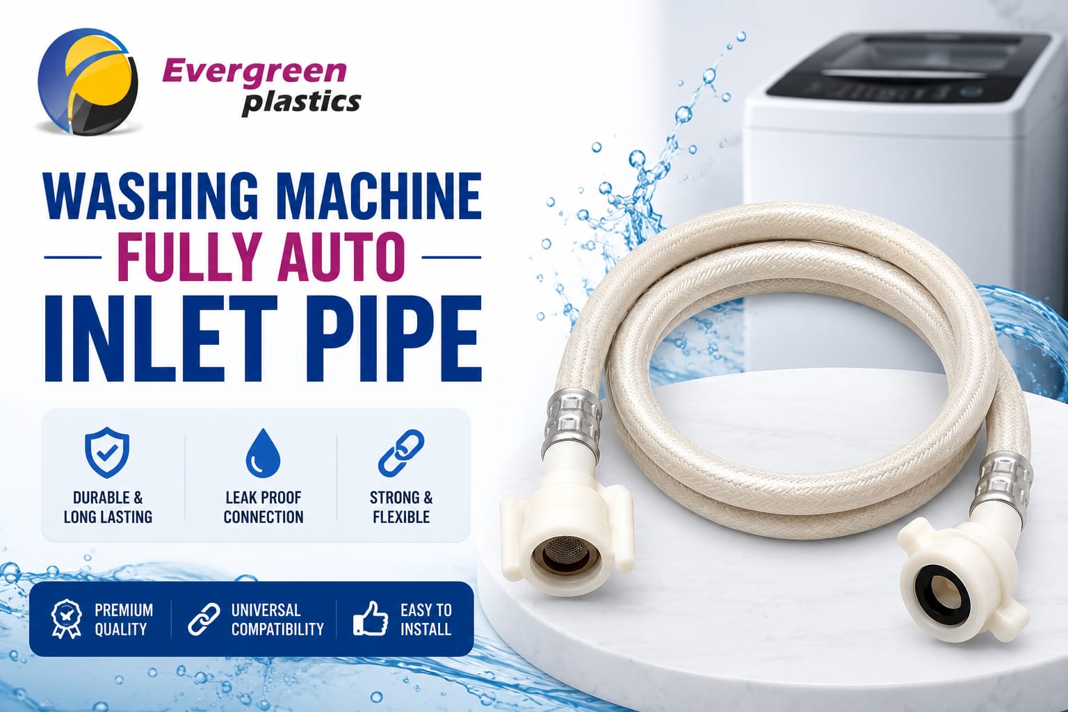 Washing Machine Fully Auto Inlet Pipe Manufacturer in India